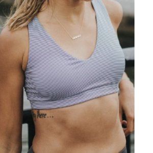 Senita Athletics Dominate Sports Bra Striped